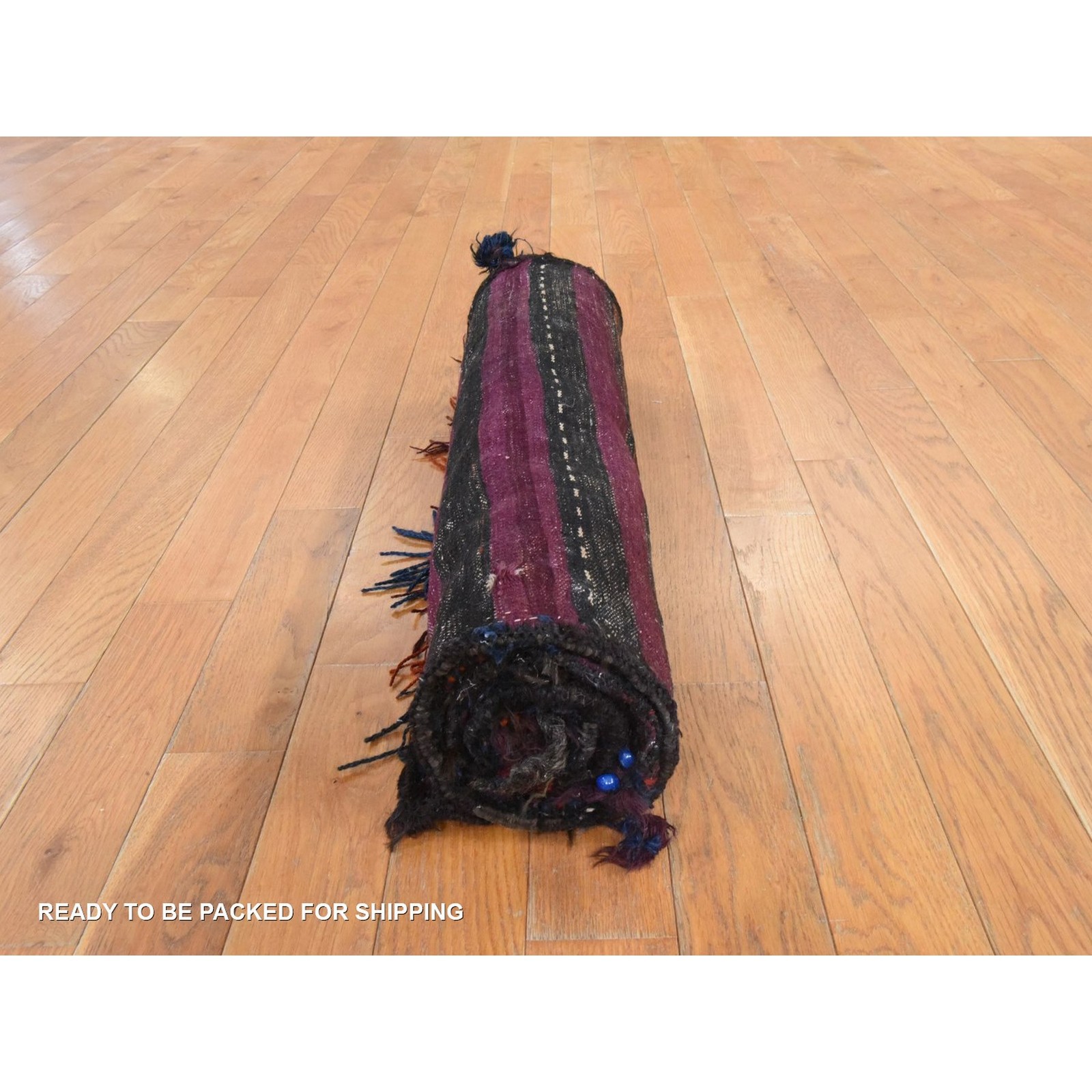 2’3″x5’4″ Wine Red Antique Balooch Saddle Bag Hand Knotted 100% Wool Runner Rug