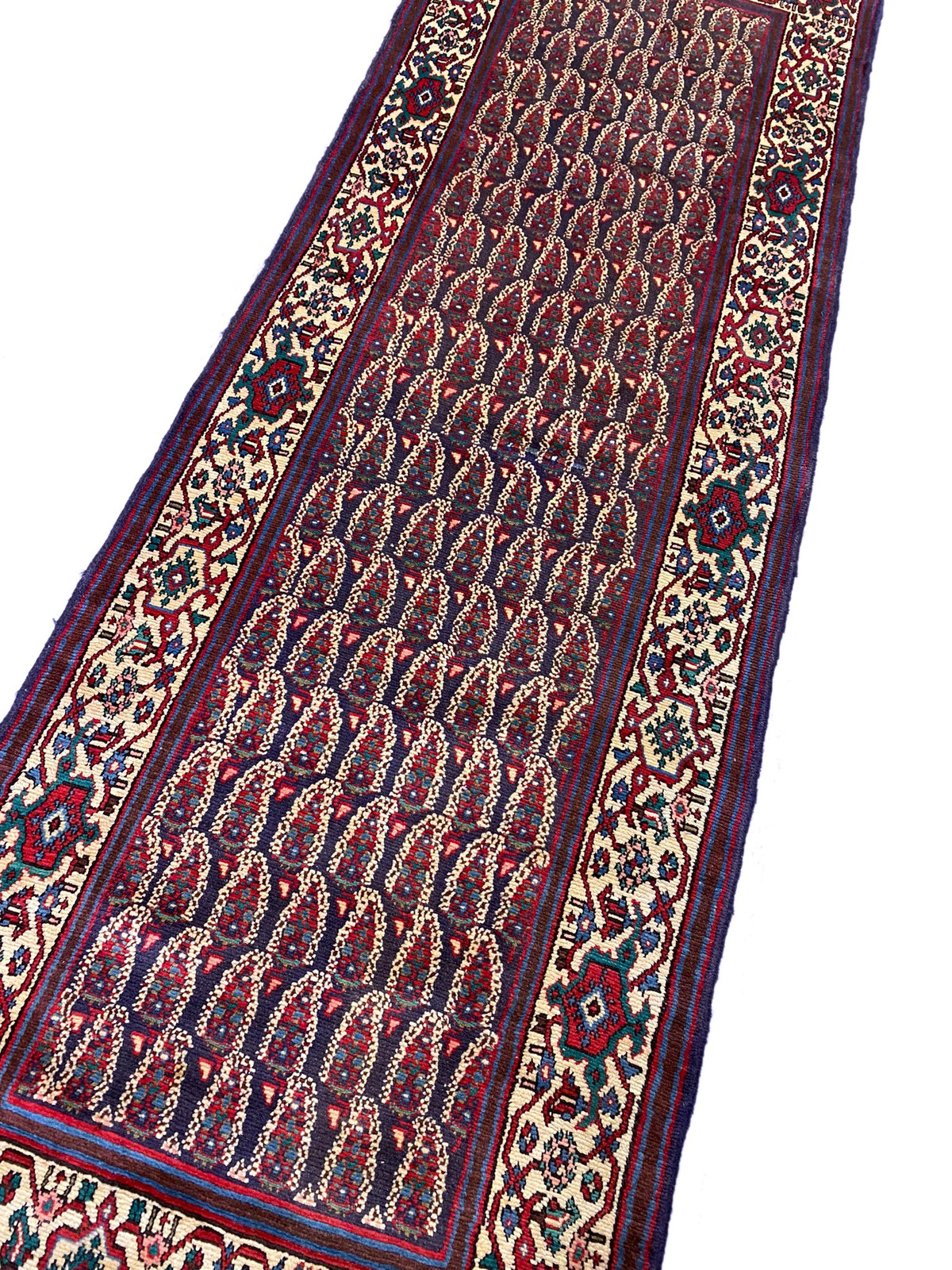 3×10 Semi- Antique Perrsian Handmade Runner Paisley #F-6697