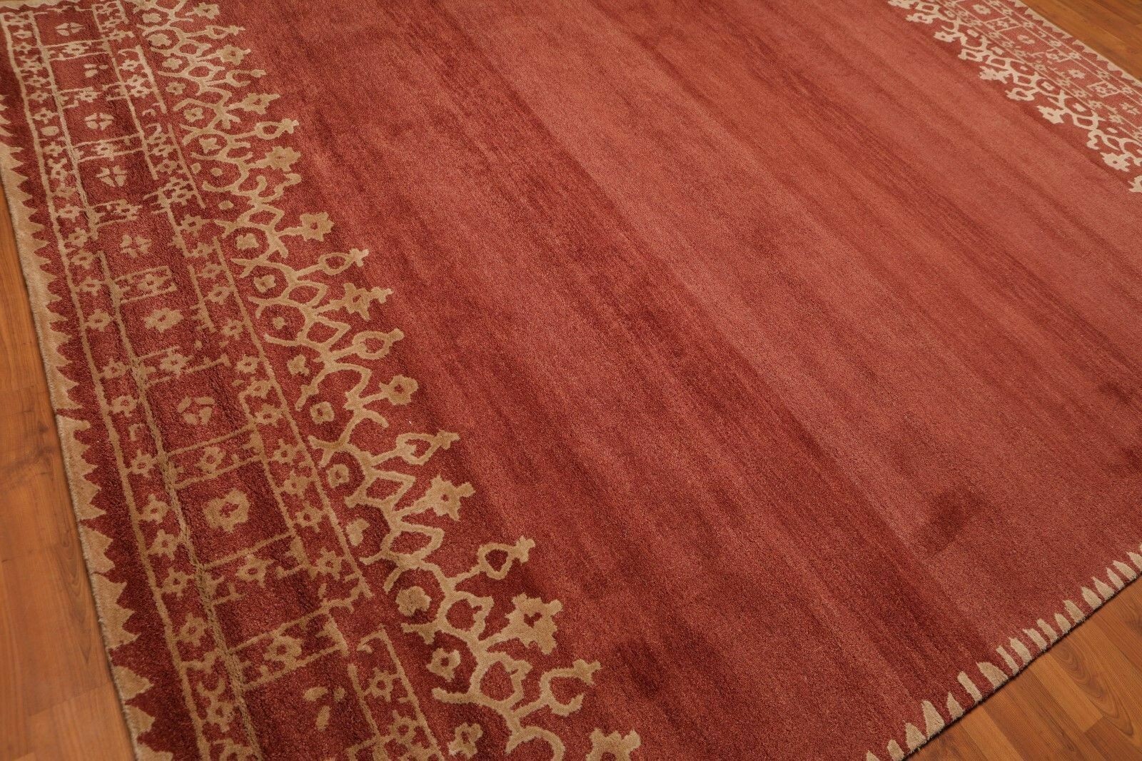 Desa Bordered Red Hand Tufted Wool Area 5×8 6×9 8×10 9×12 Luxury Home Decor Rug.