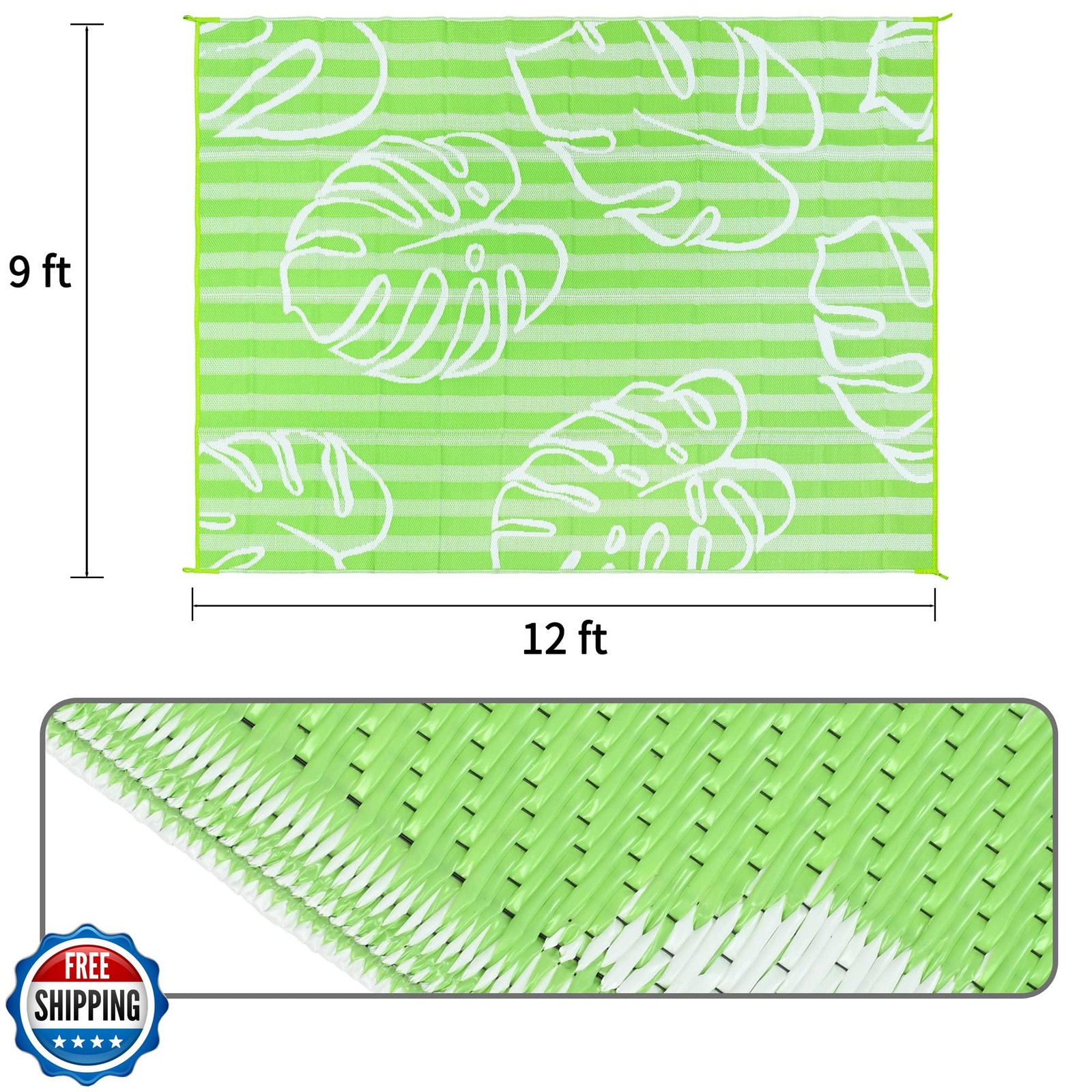 Boulder Bee Outdoor Rugs | Plastic Straw Rug | Waterproof Outdoor Camping Rug