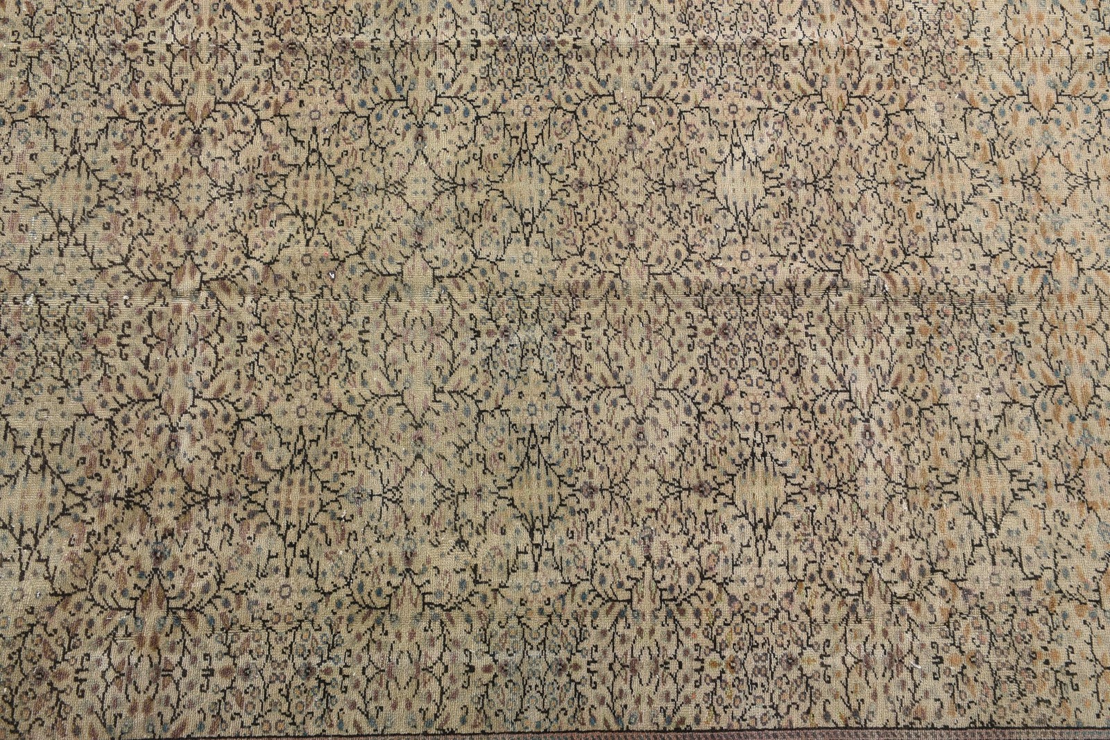 4,8×7,2 ft Rug, Vintage Turkish Rug, Beige Pink Bordered Rug