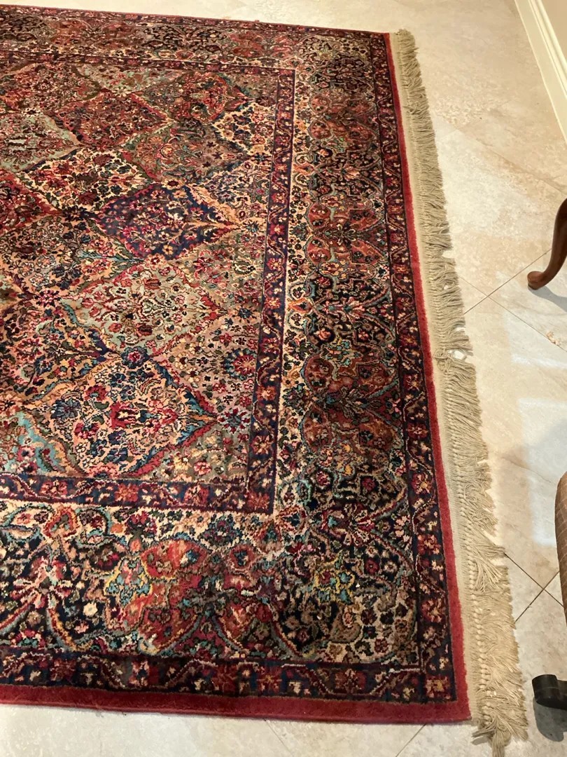 GENUINE ANTIQUE KARASTAN RUG MULTICOLOR PANEL KIRMAN 717 100% Wool 10’10” x 8’8″