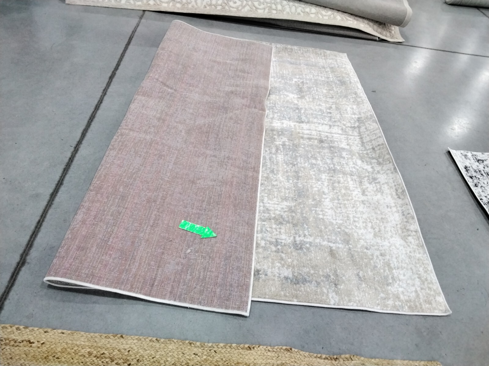 BEIGE /SLATE 8′ X 8′ Square Back Stain Rug, Reduced price 1172756944 ADR207B-8SQ
