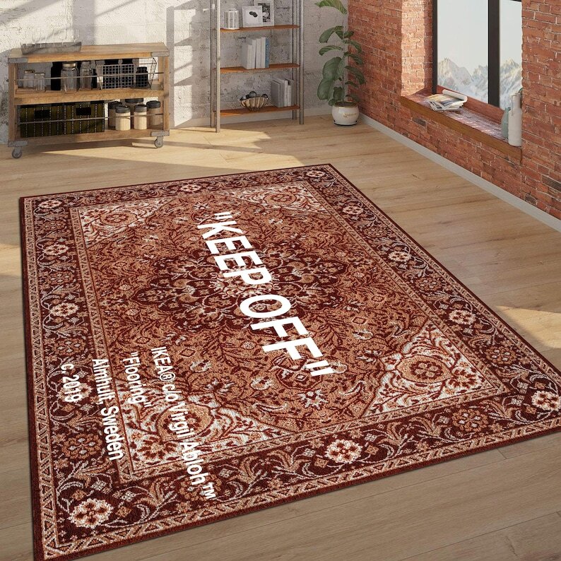 Keep Off Rug, Off White Rug, Traditional Design Carpet, Living Room Rug, Keepoff
