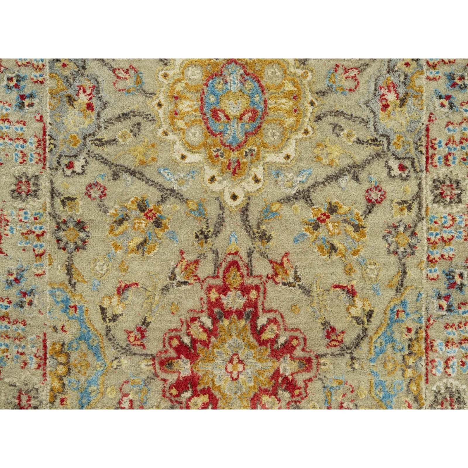 2’7″ x 19’10” Camel Wool and Silk Sunset Hand Knotted Runner Oriental Rug R90533