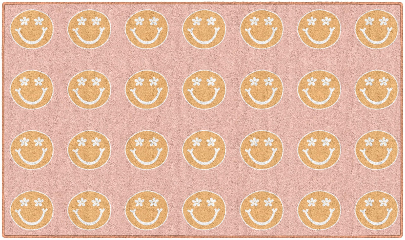 Flagship Carpets Good Vibes Happy Faces Children’s Classroom Décor Area Rug f…