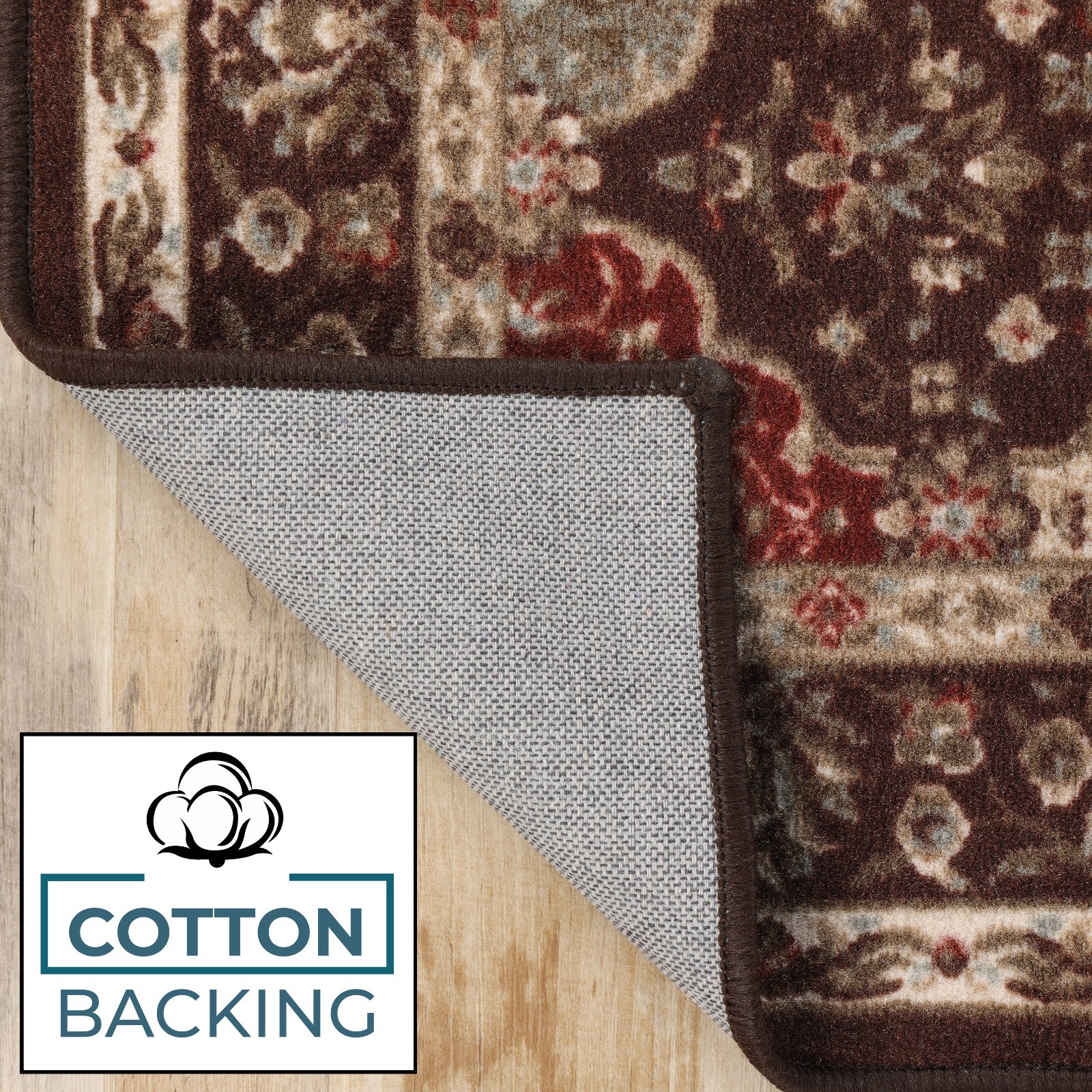 Palmyra Traditional Ornamental Carpet Stain Resistant Indoor Area Rug or Runner