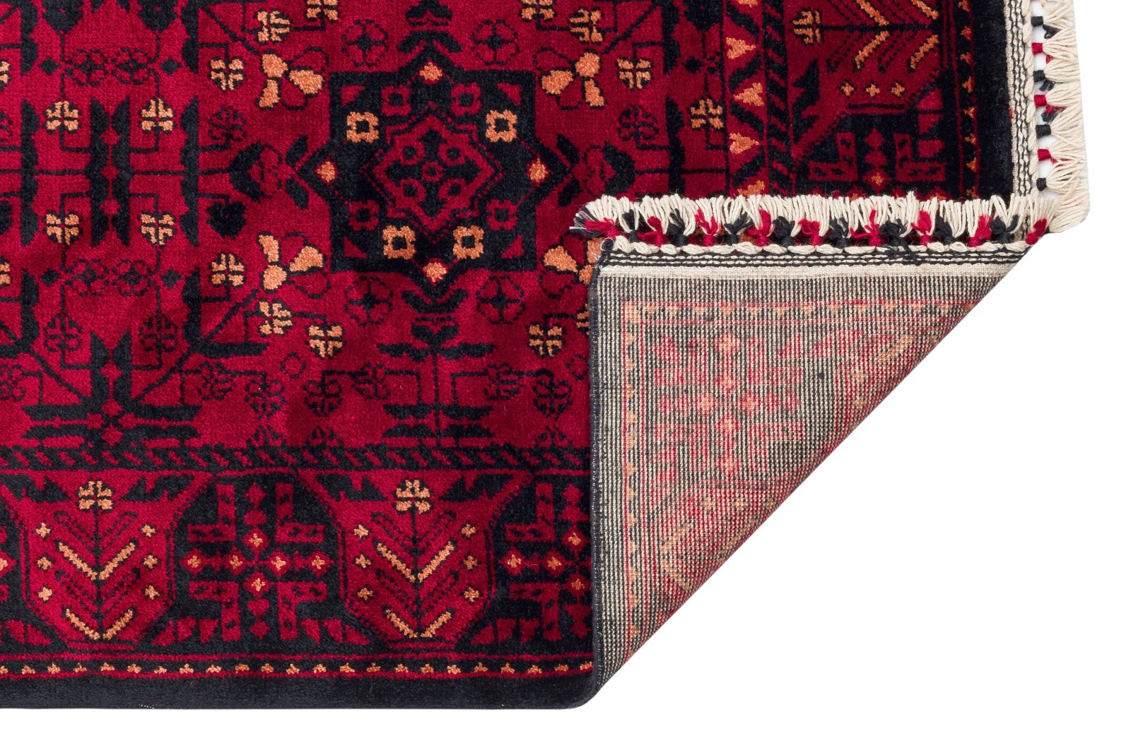 Hand Woven Turkish Kilim Rug Vintage Red Black Burgundy Geometric 5×8 7×10 8×11