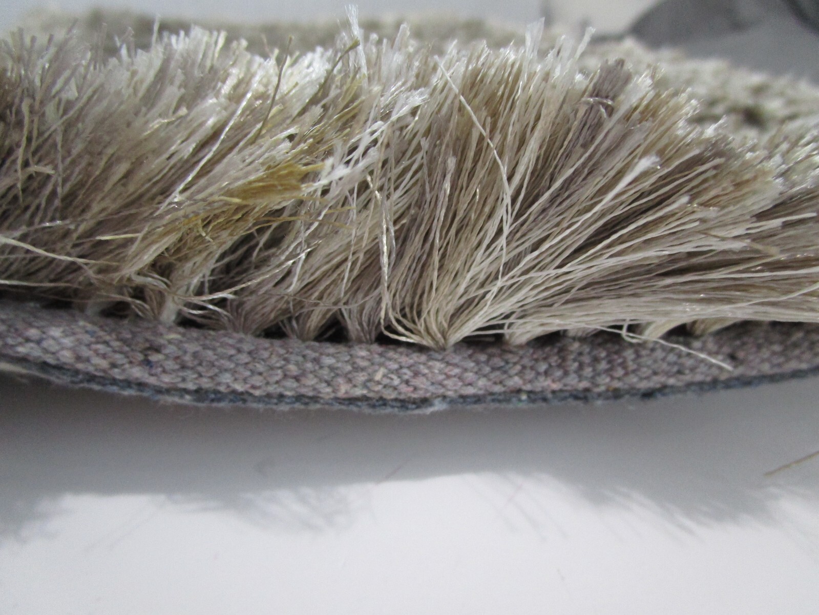Soft Shaggy Wool Rug 2ft x 3ft Fluffy Carter Shag Taupe 91549 Poly Wool Shag