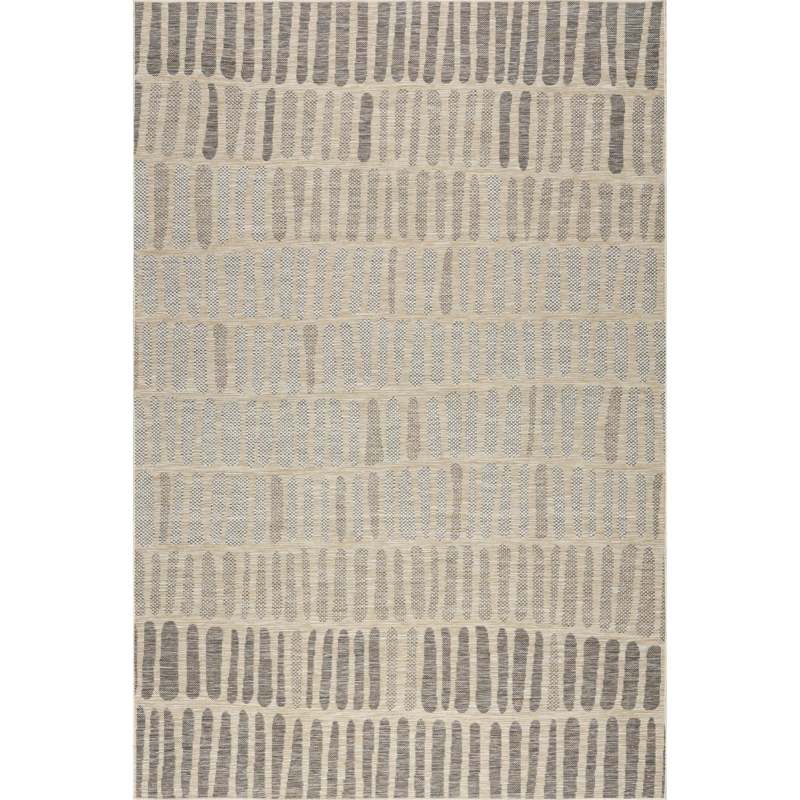 Briseis Light Grey/Ivory, 5’3″ x 7’7″, Oar Print, Soft and Cozy, High Traffic…