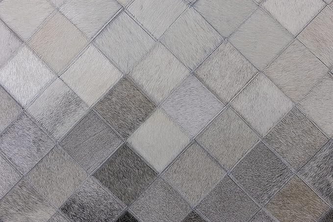 Luxury Cowhide Leather Hairon Rug – Handmade Patchwork Carpet for Home