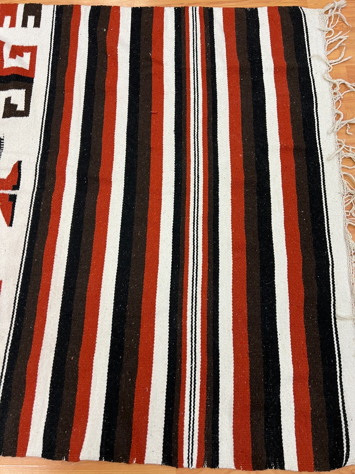 4′ x 7′ Native American Navajo Flat Weave Oriental Rug – Hand Made