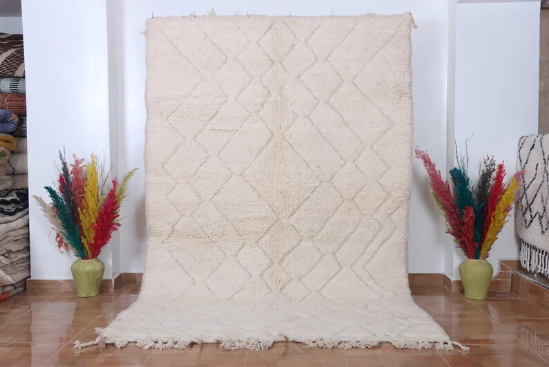 Moroccan wool rug 5.2 x 8 Feet – Moroccan rug – wool rug –