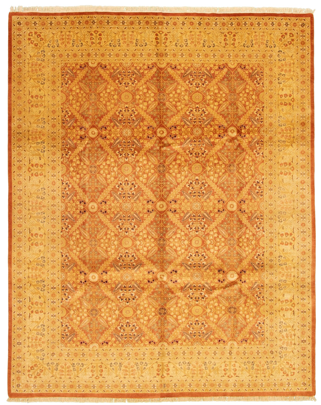 Traditional Hand-knotted Carpet 8’0″ x 10’1″ Wool Oriental Area Rug