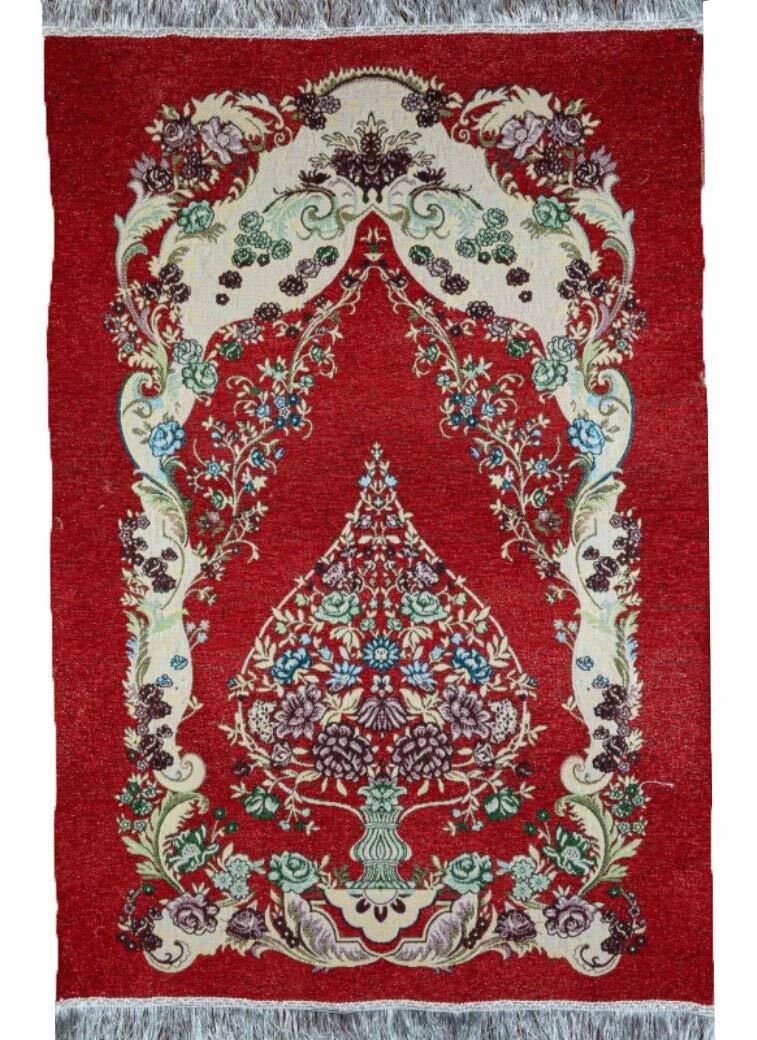 Thin Janamaz Sajadah AMN-163 Islam Portable Muslim Prayer Mat Chenille Carpet