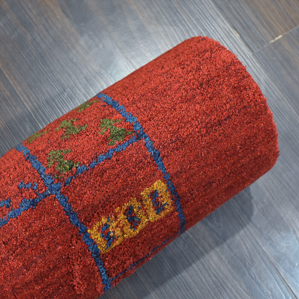 Eco-Friendly Hand Knotted Loom Silk Mix Area Rug Contemporary Rust BBLSM225