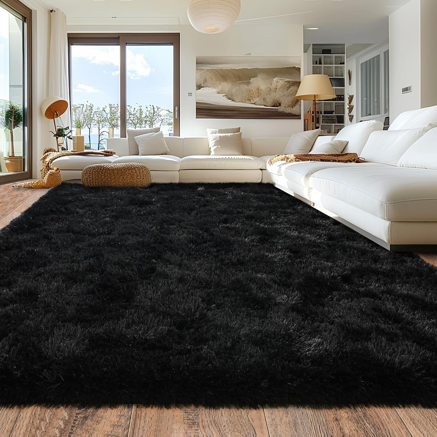 Plush Non-Slip 9×12 Soft Shag Area Rug for Living Room & Kids’ Rooms