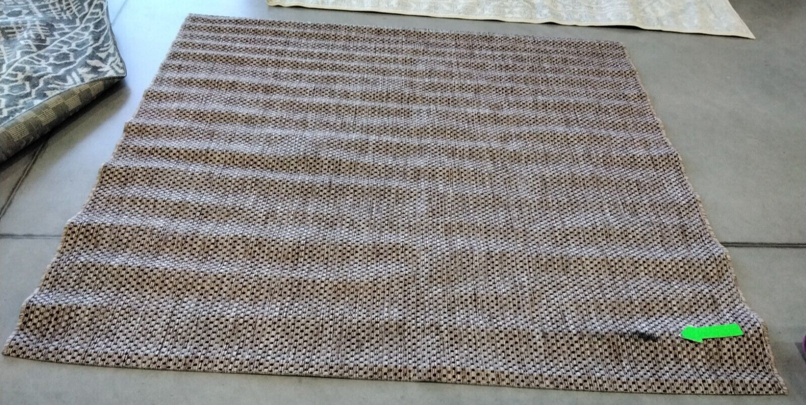 NATURAL 6′-7″X6′-7″Square Stained Rug Reduced Price 1172734628 CY8521-37312-7SQ