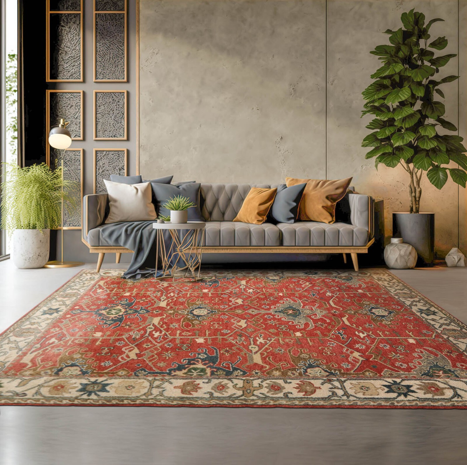 Multi Sizes Multi Color Handmade 100% Wool Arts & Crafts Oriental Area Rug