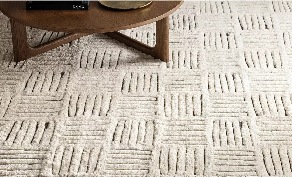Rug 5×8|6×9| European natural wool, for softness knotted by hand Living room
