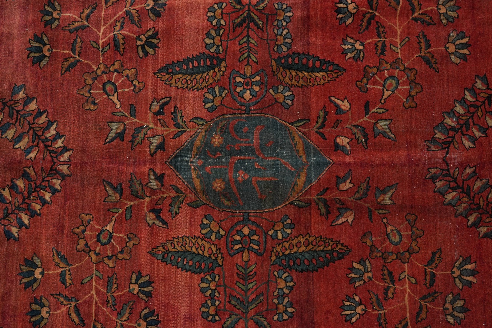 10.8 x 14.6 Antique Perrsian Kashaan Rug 1940’s #F-3056