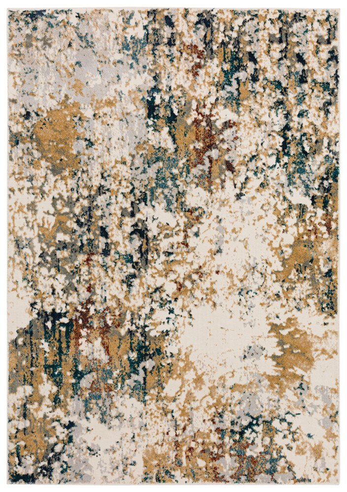 Dalyn Multi-Color Vintage Shaded Spotted Contemporary Area Rug Abstract KM26