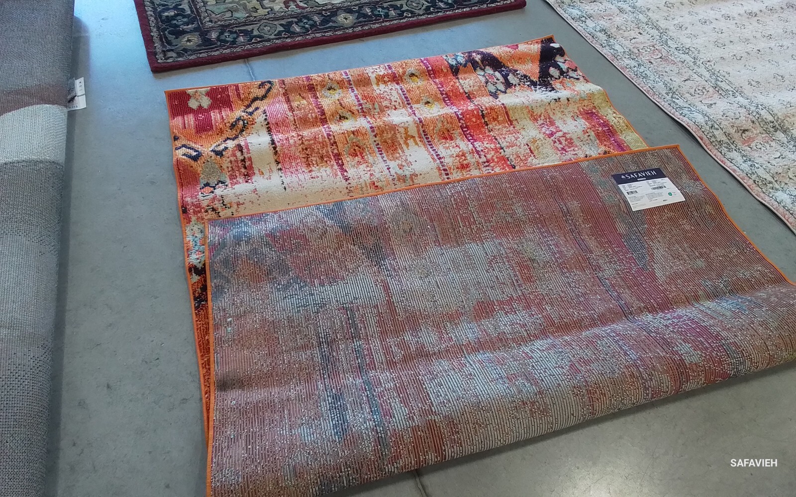 ORANGE / MULTI 5′-1″ x 7′-7″ Flaw in Rug, Reduced Price 1172770617 MNC222H-5