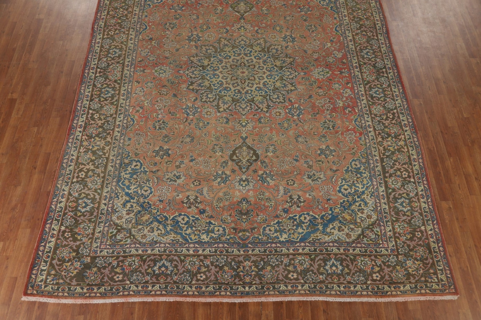 Vintage 10×13 ft Floral Kashaan Living Room Area Rug Large Hand-knotted Carpet