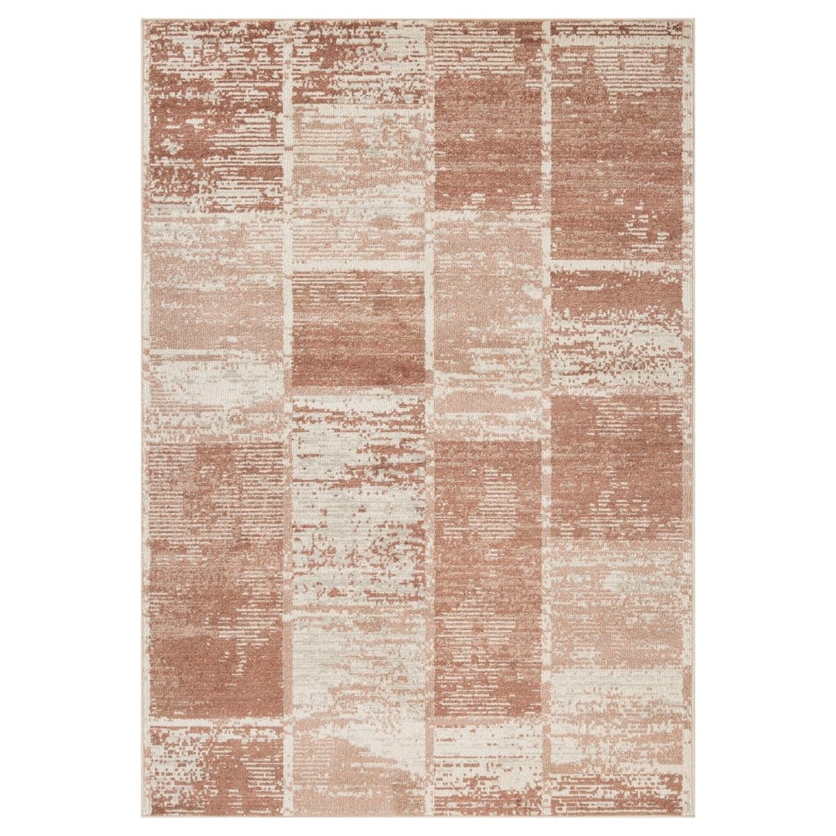 8′ X 10′ Sand and Ivory Geometric Power Loom Area Rug