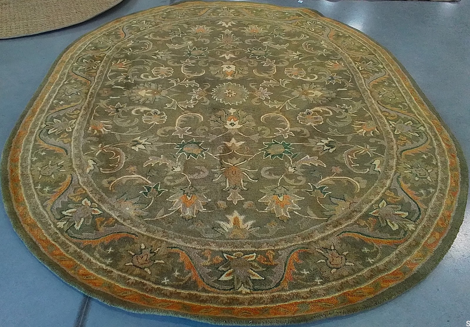 OLIVE / GOLD 7′-6″ x 9′-6″ Cut on Rug, Reduced Price 1172789371 AT52A-8OV
