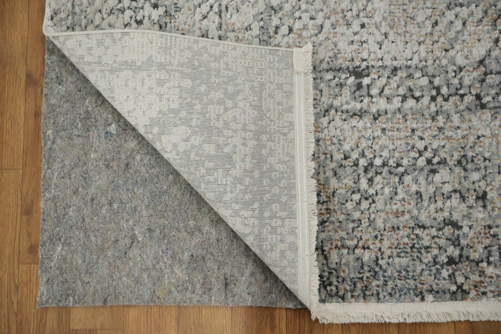 Textured Modern Area Rug 5×8 Ft Contemporary Abstract Gray Turkish Carpet