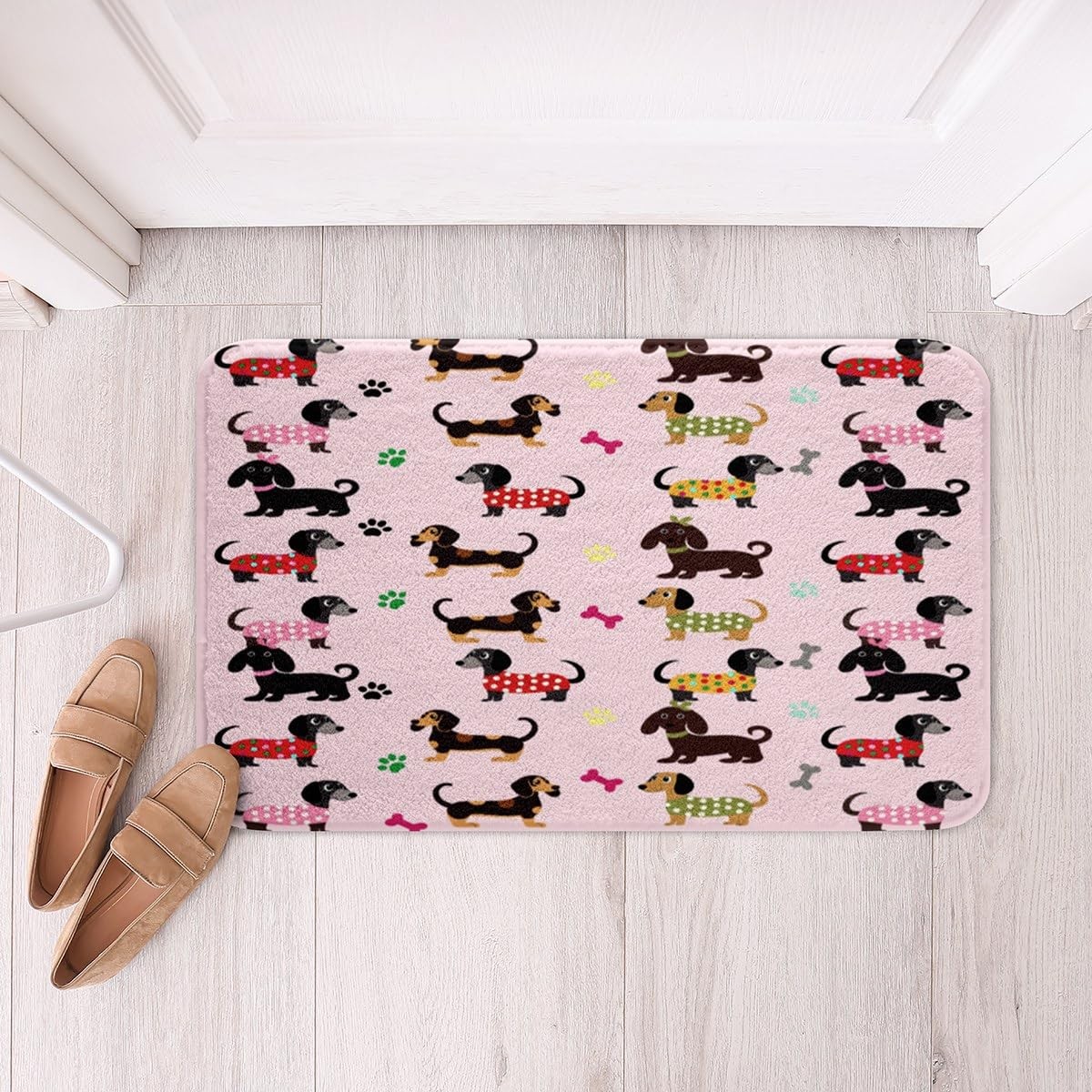 Cute Dachshund Bath Mats for Bathroom Sausage Dog Bathroom Rugs for Kids Boys…