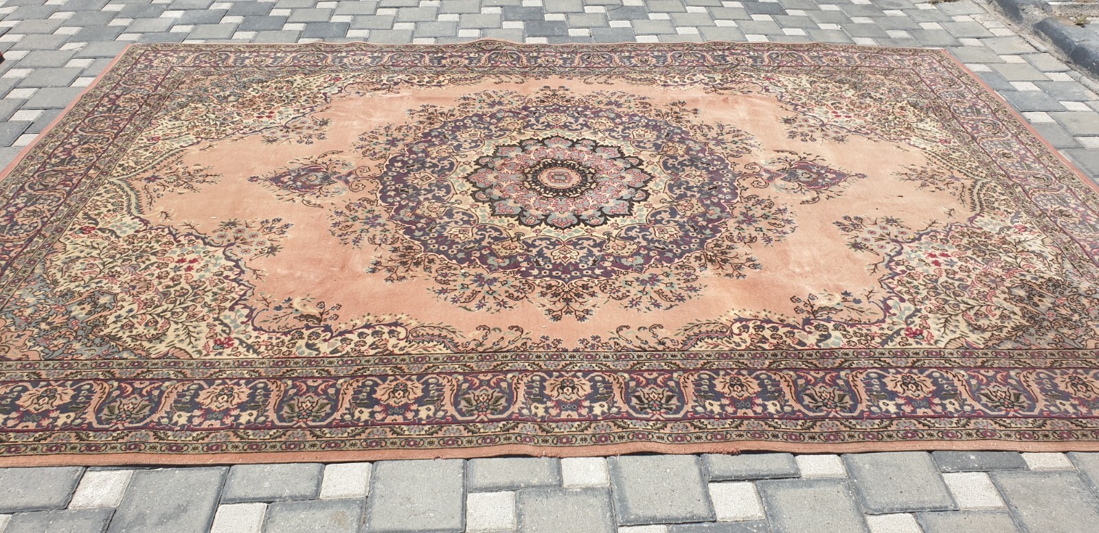Medallion belly Handwoven Turkish Large Area rug 245×360 cm