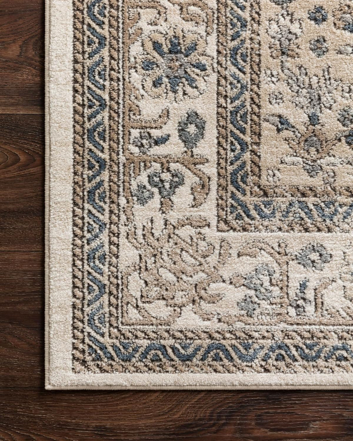 Teagan Collection TEA-02 Oatmeal/Ivory 2′-8″ X 7′-6″ Runner Rug, Large, Soft Neu