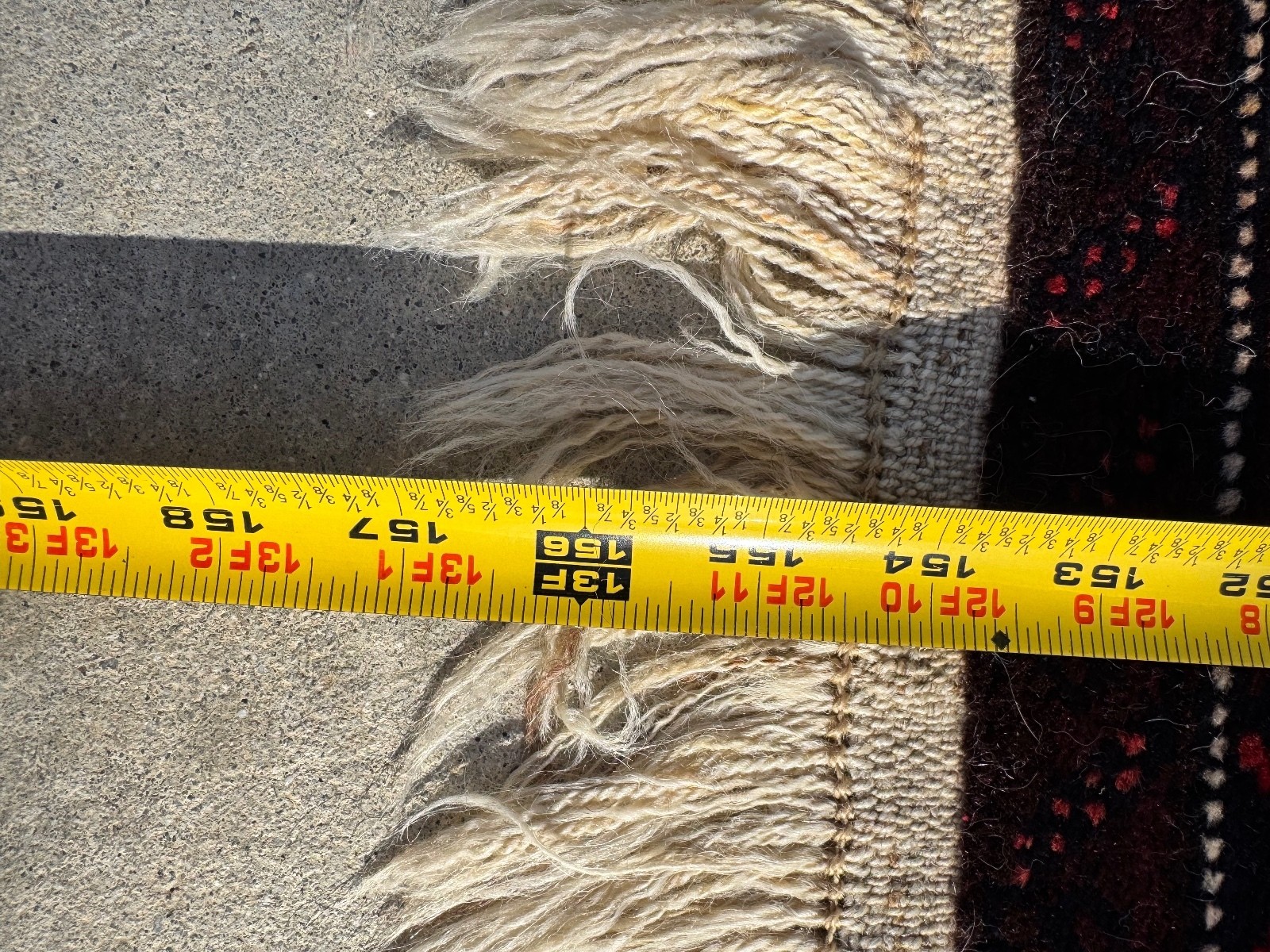 Vintage Hand-Knotted Central Asia Wool Runner Rug 3’5″ x 13’2″ Hallway Carpet