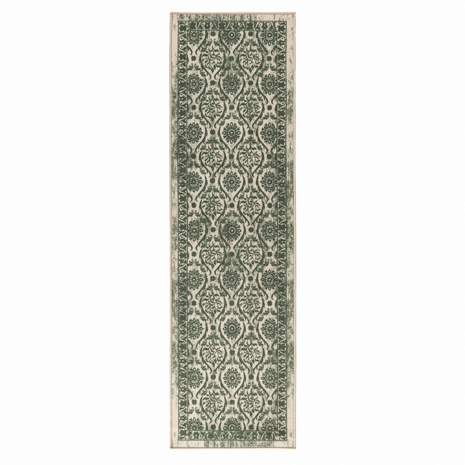 Antep Rugs Alfombras Non-Skid (Non-Slip) 2×7 2′ x 7′ (Rectangular), Green