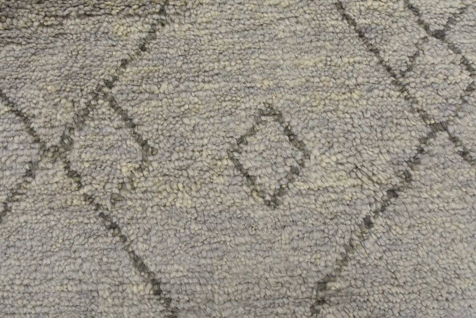 Moroccan Rug 8’2” x 10’1” Gray Wool Contemporary Hand-Knotted Carpet