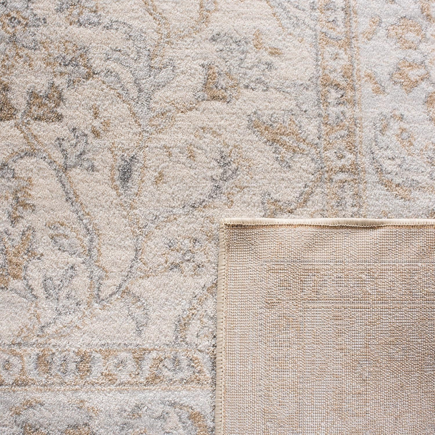 Isabella 6’7″ x 9′ Area Rug – Cream & Beige, Non-Shedding, Easy Care