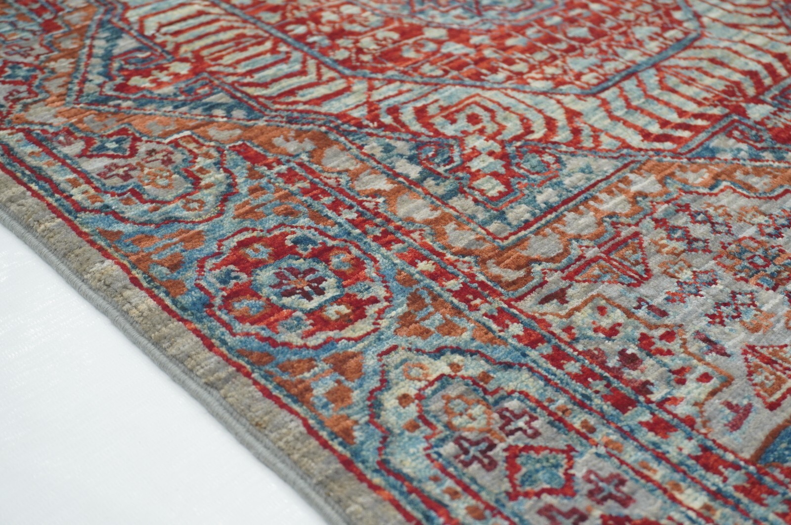 3 x 4 ft Gray Mamluk Afghan Hand Knotted Wool Medallion Small Area Rug
