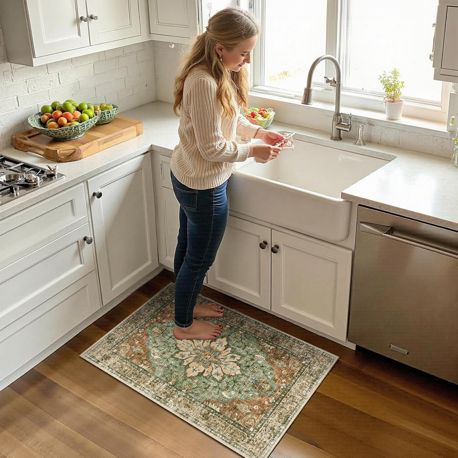 Area Rugs 2’X3′ Kitchen Rugs Entry Rug Small Rugs for Entryway Kitchen Bathro…