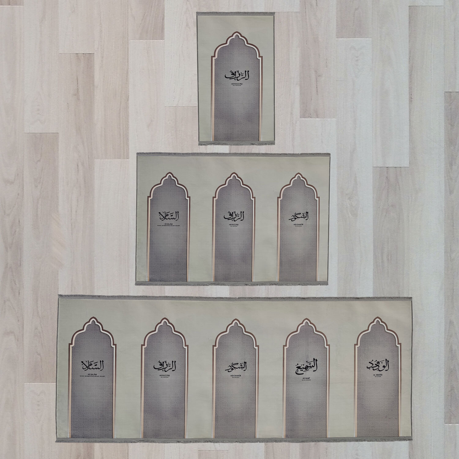 Group Family Prayer Mat Personalized, Multi-person Designer Sejadah 403