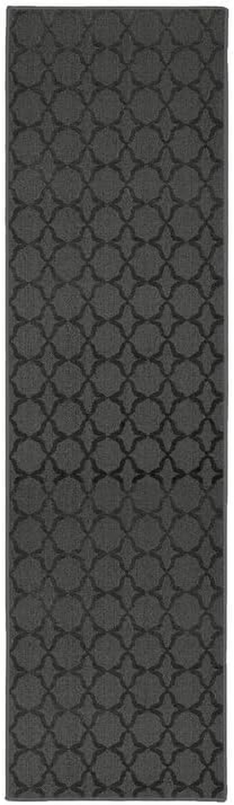 Sparta Non Slip Polypropylene 2 Ft. X 8 Ft. Cinder Gray Area Rug- Ideal for Livi