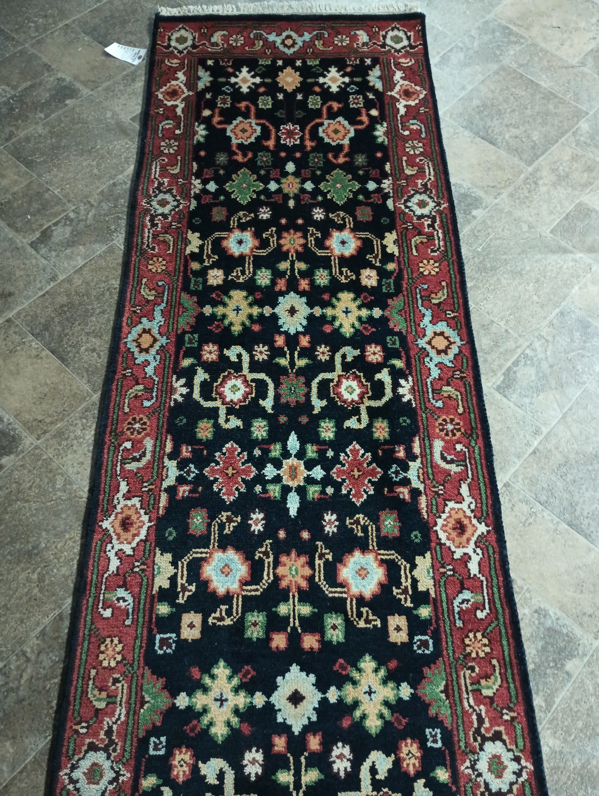 3×10 Runner Hand-knotted Wool BLACK #F-5851
