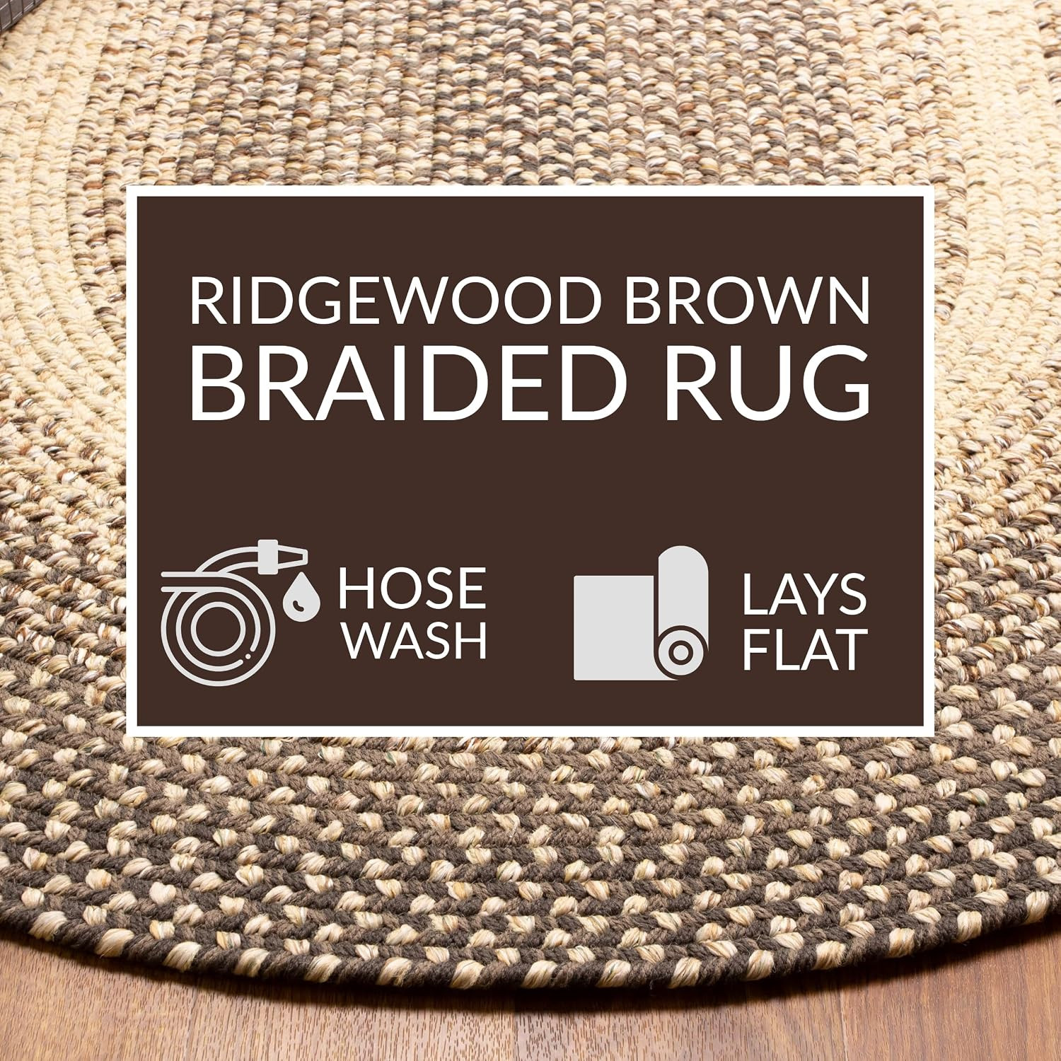 Super Area Rugs Braided Rugs 2X3 Farmhouse Kitchen Rug – Ridgewood Braided Rug f