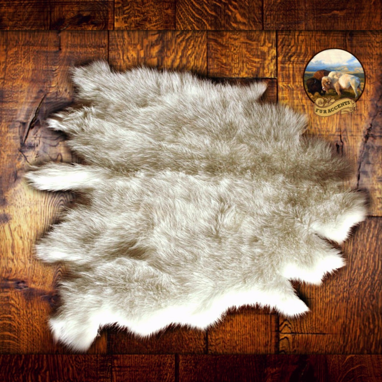 Plush Luxury Fur Buffalo Skin Hide Pelt Rug White Throw Faux Fur Shag Sheepskin