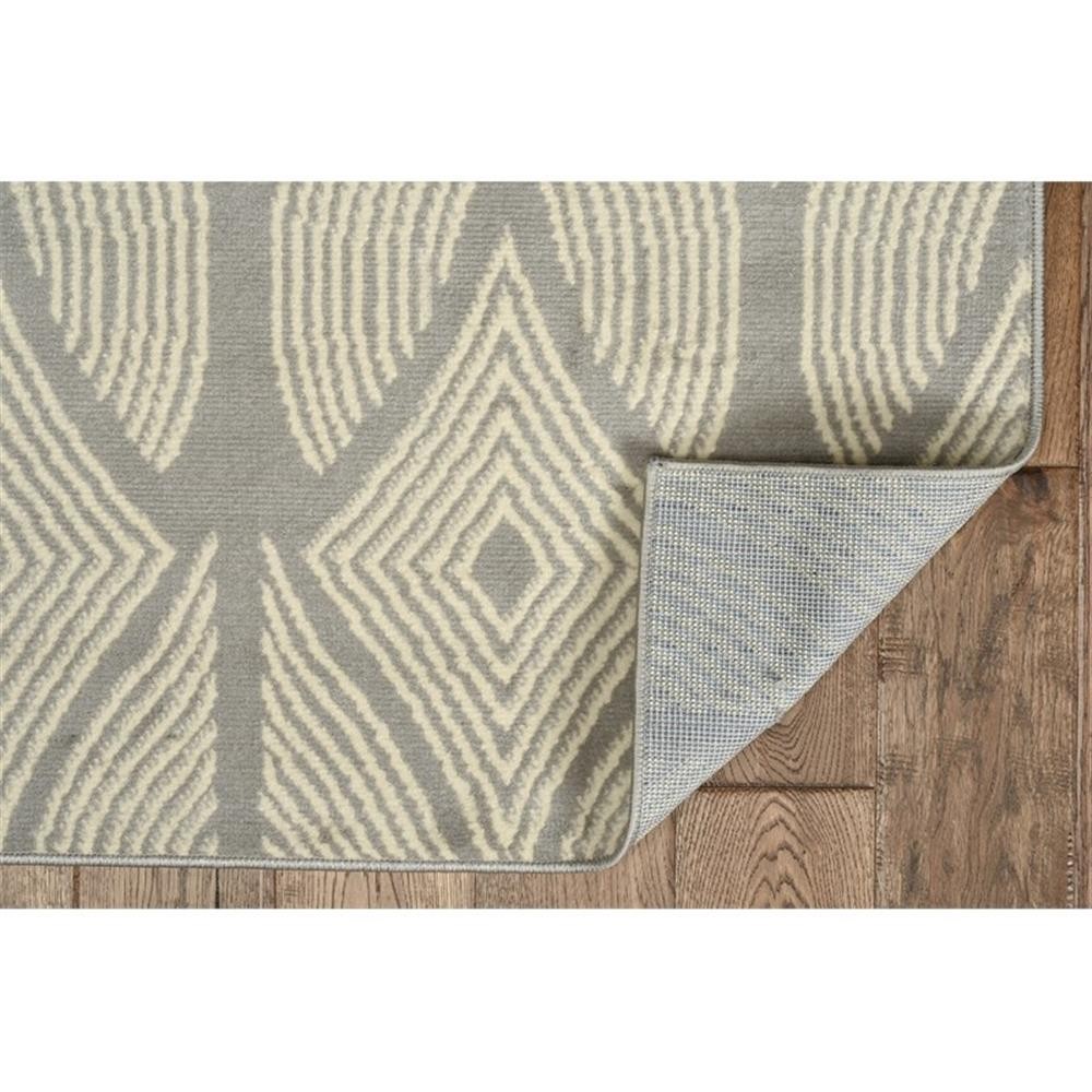 Linon Calibri Henley Polypropylene 4’3″x7’3″ Rug in Gray and Bone