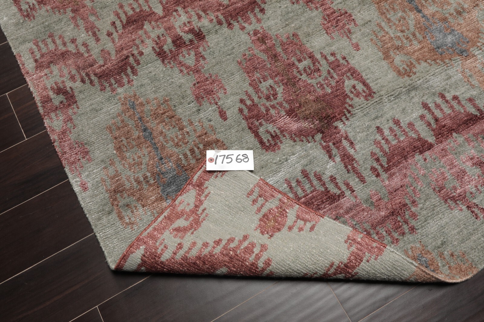 Hand Knotted Wool & Bamboo Silk Tibetan Oriental Area Rug Gray 3’9″x 5’9″