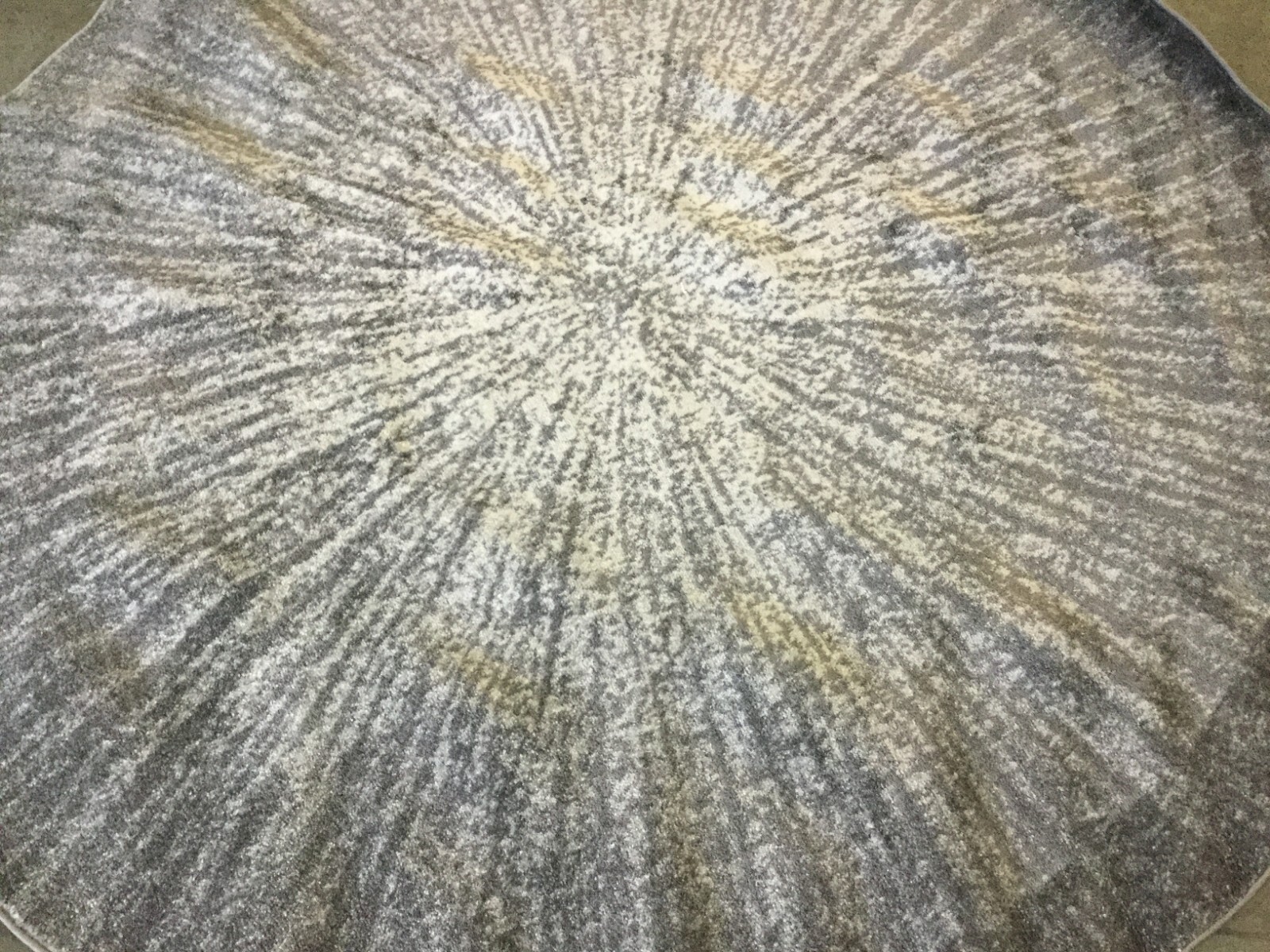 DARK GREY / IVORY 6′-7″ X 6′-7″ Flaw in Rug, Reduced Price 1172661814 EVK228H-7R