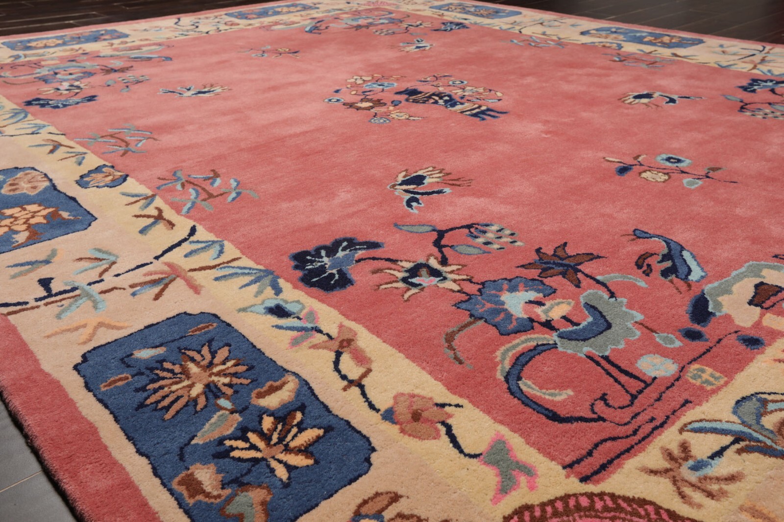 LoomBloom Multi Sizes Pink Hand Tufted Chinese Art Deco New Zealand Wool Rug