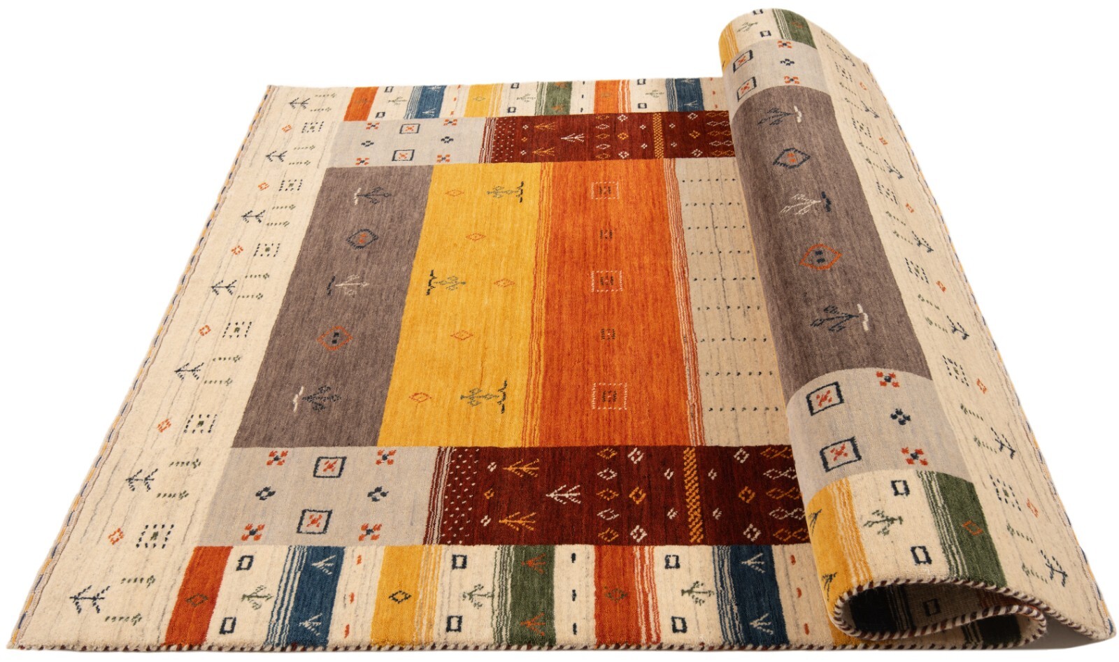 Handloom Handwoven Oriental Carpet 185×142 Cm – Modern, Wool, Carpet, Rug, Beige